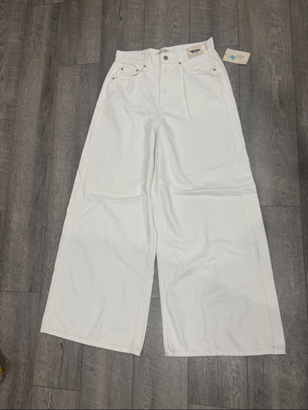 Wide Leg Women’s Jeans - White Palazzo